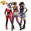 Gothic Joker Cosplay Female Harley Quinn Costume/Spandex Harley Quinn Costume