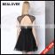 Factory price new arrival ladies diamond black 100% handmade ladies mini skirt korean trendy dresses