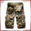 Belt military camo men short pants