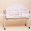 New Zealand Pine Wood Baby Cradle with wheels