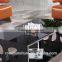 LIving room RB-1307 Modern black stoving varnish rectangular tempered glass coffee table with stainless steel tea table