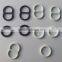 8mm Zinc Alloy material Slider N Ring in Sprayed white/black color For Bra and Swimming Wear -- M1767