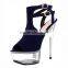8 Inch High Heel Rhinestone Stilettos Ladies Fashion Sexy Crystal Shoes Hand Made Clear PVC Slippers                        
                                                Quality Choice