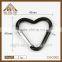 Black heart shaped Karabiner