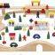 good quality kids toy OEM 89pcs Train set educational wooden train toy set EZ5087