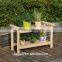 log garden wooden flower stand designs