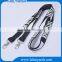 High quality double layers lanyard with cool keychain