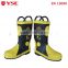 Fireman heat insulation fire proof anti skid rubber fire fighter boots