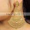 Indian Traditional Antique Gold Plated Long Earrings For Women