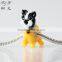 Fenghuo Fashion Diy jewelry 925 Sterling Silver Lovely Bear Murano Glass Beads Fit Bracelet & Necklace Pendants