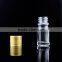bottle for essential oils clear glass bottle with gold aluminum screw cap