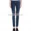 Wholesale china girls denim biker jeans trousers new model slim fit good wash jeans pants for women