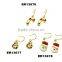 yiwu cute santa tree bell snowman stud jewelry crystal metal christmas earrings wholesale