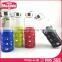 400Ml/550ML Mochic Reusable Customized Glass Water Bottle With Metal Cap and Silicone Sleeve