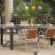 plastic wood garden dining chair and table, best quality outdoor dining set