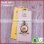 Custom design clothes embossed paper hang tag with metal logo ring