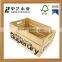 2016 Wholesale Handmade customized unfinished wooden fruit crate