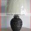 Ployresin white and black table lamp