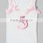 printed pink number apparel new girls vest knit garments for baby girls/kids