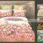 Guangzhou supplier pink rose printed 80S 400T Cotton reactive Printed bedroom sets