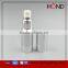 2016 hot stamping hot selling gold/silver/black 50ml acrylic cosmetic airless pump bottle luxury white color packaging
