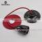 Wholesale Black Ceramic Ceiling Rose Lamp Holder, Black Red Lamp Holder with Braided Round Wire
