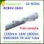 China supplier AC85-265V 1200MM SMD2835 CE ROHS 4ft free japanese tube 18w