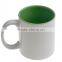 11oz inner color cup colorful inside ceramic mug for sublimation