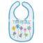 Embroidered or Printed Flower on Baby Bib