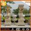 China competitive price natural stone hand-craved advertising rubbish bin