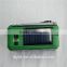 Made in China Jack Siren red light LED flashlight Mobile charger Solar dynamo radio