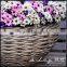 oval willow basket with handle