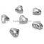 6PCS Heart-shaped Stainless Steel Whiskey Chilling Ice Stones W Tongs