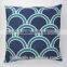 Custom printed pillow cases calssical blue geometric design home decor pillow case