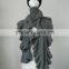 pure 100% cashmere knit ruffle scarf shawl