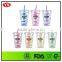 FDA certification Plastic double wall Slurpy with crazy straw 16 ounce