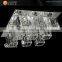 clear crystal ceiling round and square lamp chrome finshed chandelier ceiling lamp for bedroom OM88173