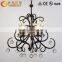 Creative European sitting room the bedroom lamp, wrought iron crystal droplight, candle chandelier