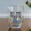 Transparent blown scotch whisky glass cup/rock whisky