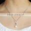 Double-circle shape CZ 18k gold plated 9-10mm AAA white drop pearl Pendant