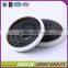 white circle decoration with bufflo horn button for coat