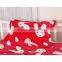 Flannel coral fleece quilt 3 pieces sets for kindergarten child and baby cute rabbit style