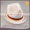 Cheap Short Brim Colorful Ribbon Sun Felt Fedora Hat Summer Beach Sun Straw Hat