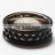 8MM Men's Black Carbon Fiber Ring Fashion Stainless Steel Wedding Band