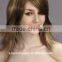 Wholesale women's Gold blonde Long straight synthetic hair lace wigs