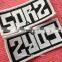 Nice Merrow Border Woven Patch With Iron on Backing