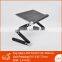 Height adjustable desktop with big fan and mouse tray