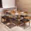 Wooden dining table set antique european style for living room