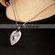 Fashion Jewelry Manufacture Polish Double Heart Pendant Necklace