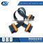 16P OBD2 male to 2 female extension ribbon cable
